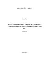 Mogućnost korištenja vodikovog peroksida u zaštiti vinove loze (Vitis Vinifera L.) od bolesti drva